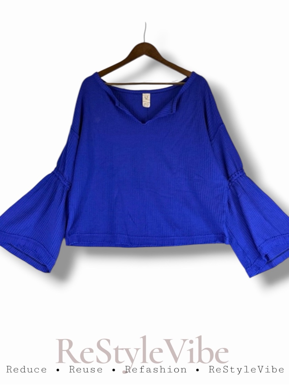 WE THE FREE PEOPLE Women’s Size M Shirt Top Blouse Thermal Cropped Oversized
